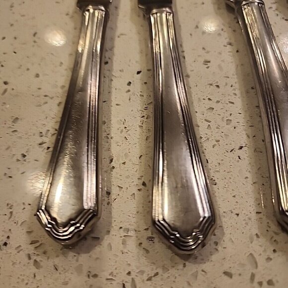 Set Of 6 Lenox Archway Dinner Knives Stainless Steel Glossy 18/10 Flatware - Picture 2 of 5